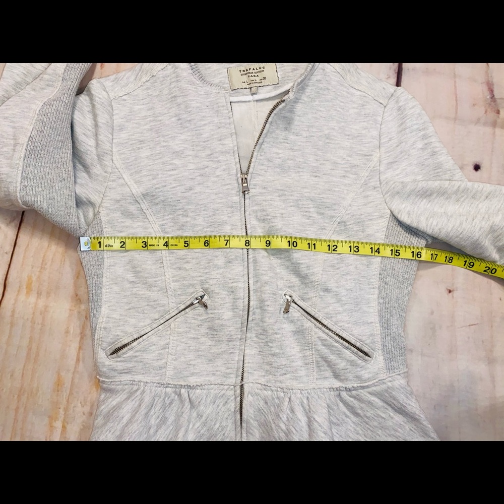 ZARA Ruffle Jacket Trafaluc Outerwear Sz L - Picture 4 of 9